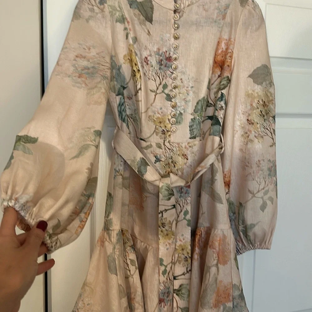 Zimmermann 2 Linen Floral Mini Dress - Picture 3 of 11